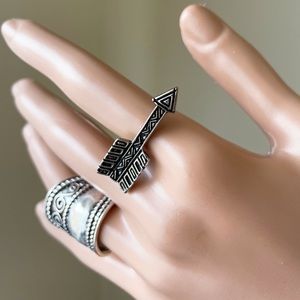 Handcrafted Bow Arrow Boho Tribal Ring